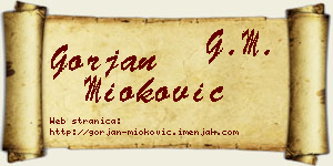 Gorjan Mioković vizit kartica